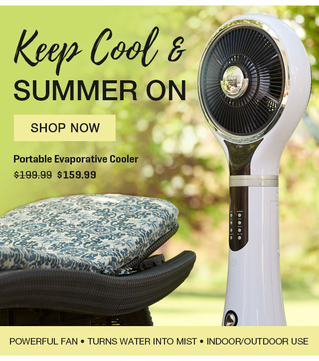 Stay cool with our 1 Evaporative Cooler! Sharper Image